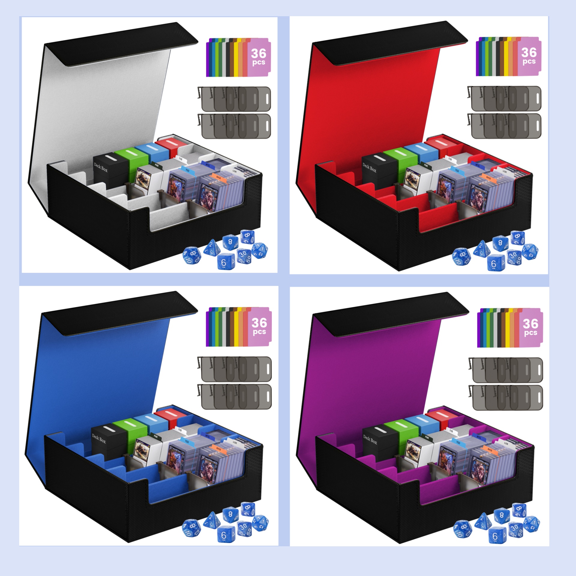 Amazon.com: SFSOC 3500+ Trading Card Storage Box,4-Row MTG Deck
